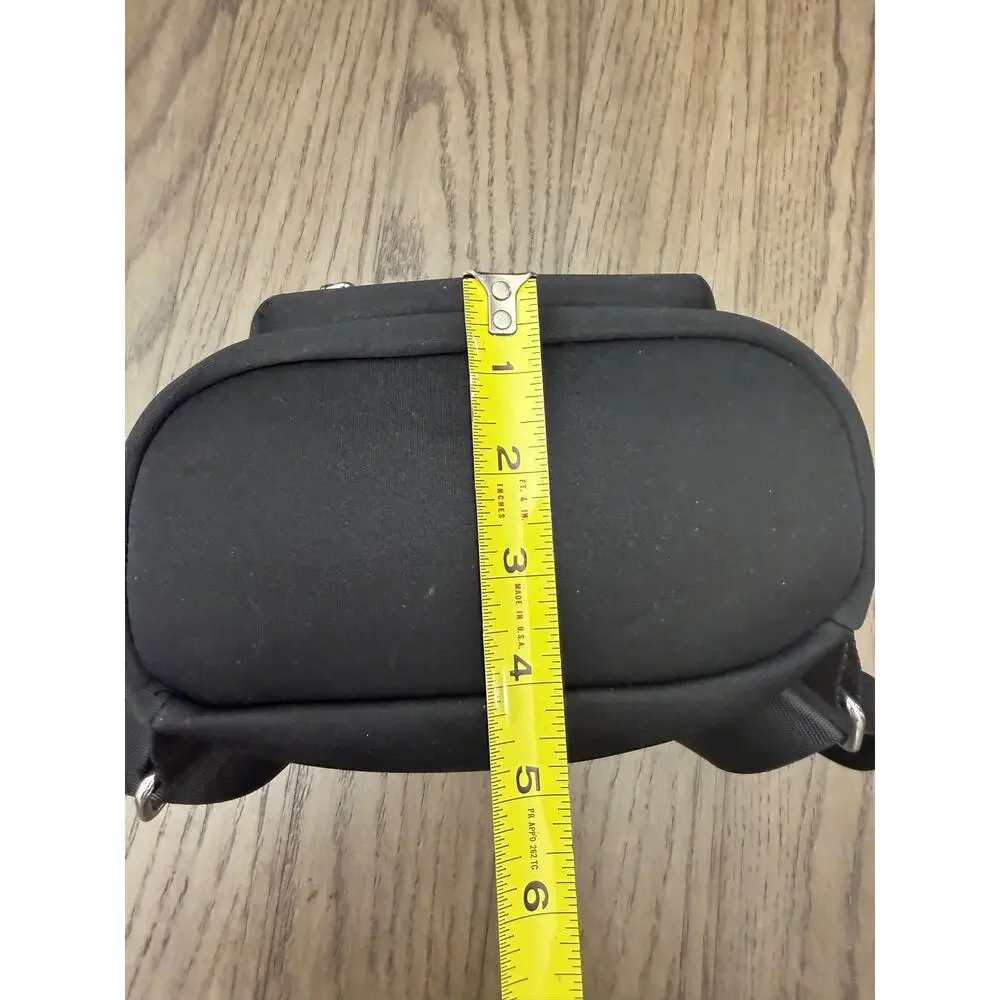 Black Neoprene Mini Backpack Small Lightweight Zip Adjustable Straps